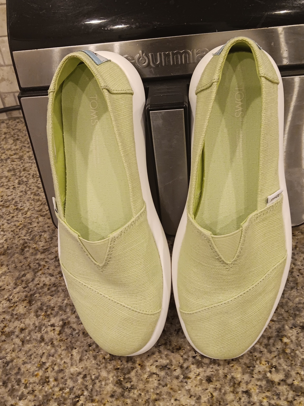 TOMS Women's Slip-On Casual Shoe in Light Green
